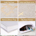 Personalized Linen Wedding Guest Book with Customization Options
